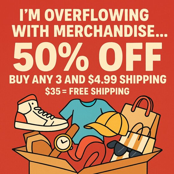 50% OFF ANY 3 ITEMS - ENTIRE CLOSET $4.99 SHIPPING OR MAKE AN OFFER! - Picture 1 of 1